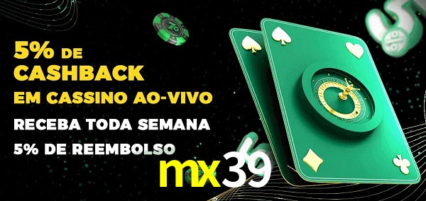 Promoções do cassino ao Vivo mx39